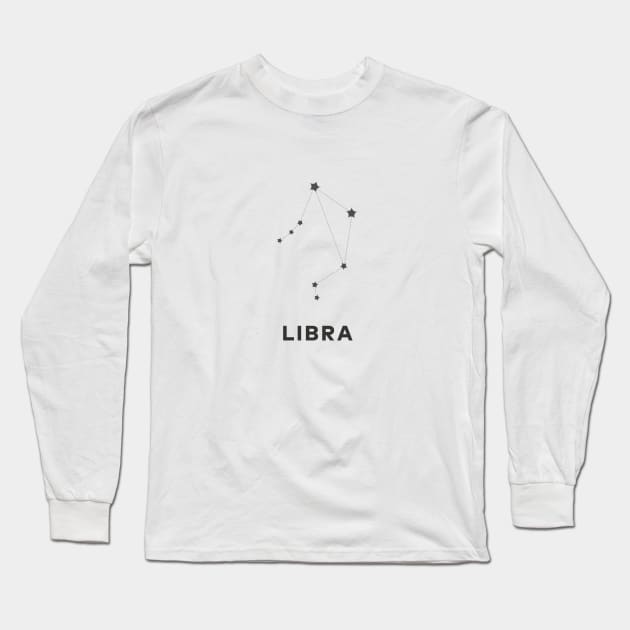 Zodiac Constellation - Libra Long Sleeve T-Shirt by mutebook